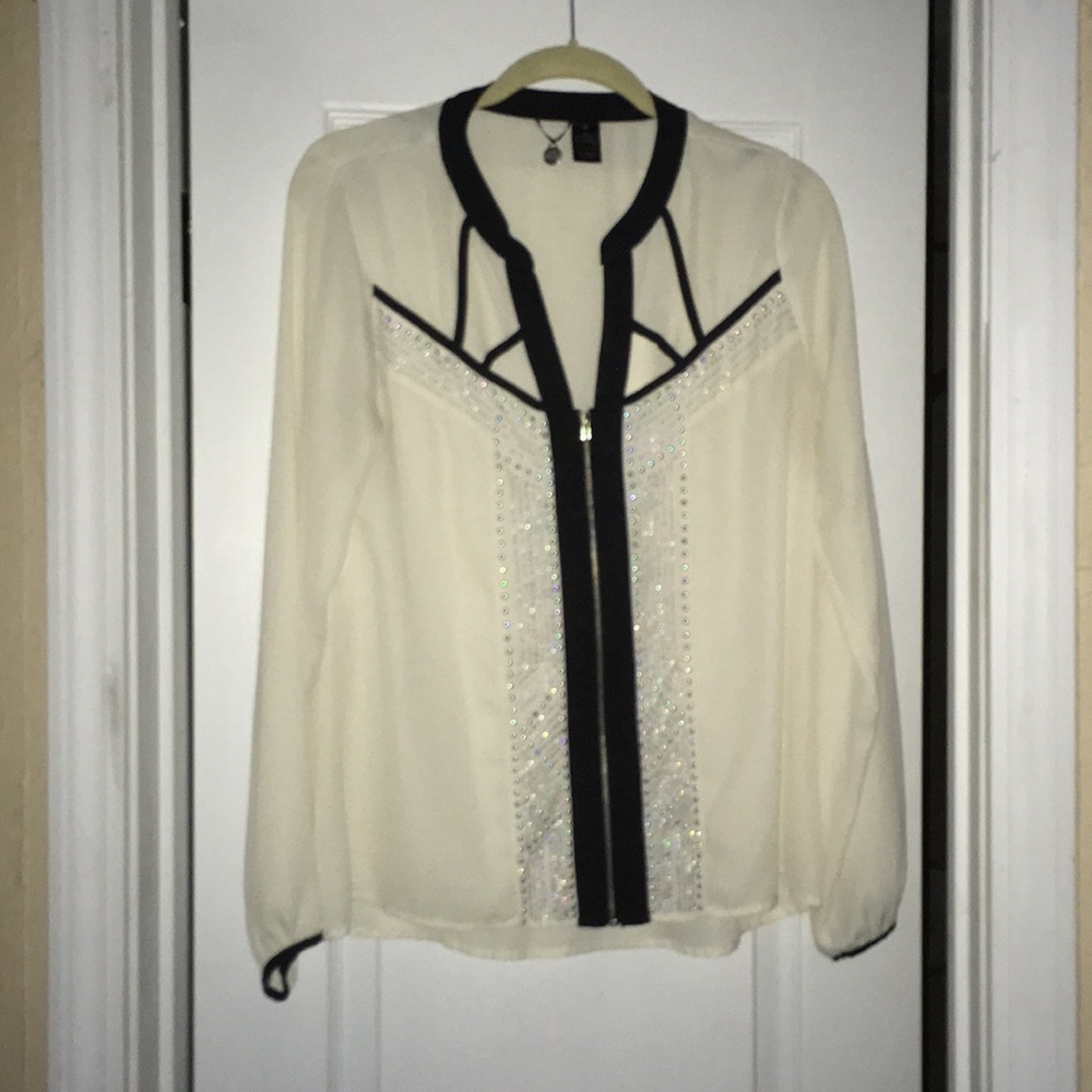 BKE Boutique sheer top